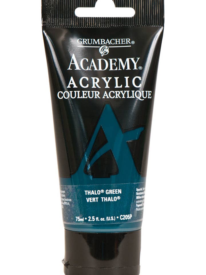 Grumbacher® Academy® Acrylic Green Color Family for wholesale by Chartpak, Inc.