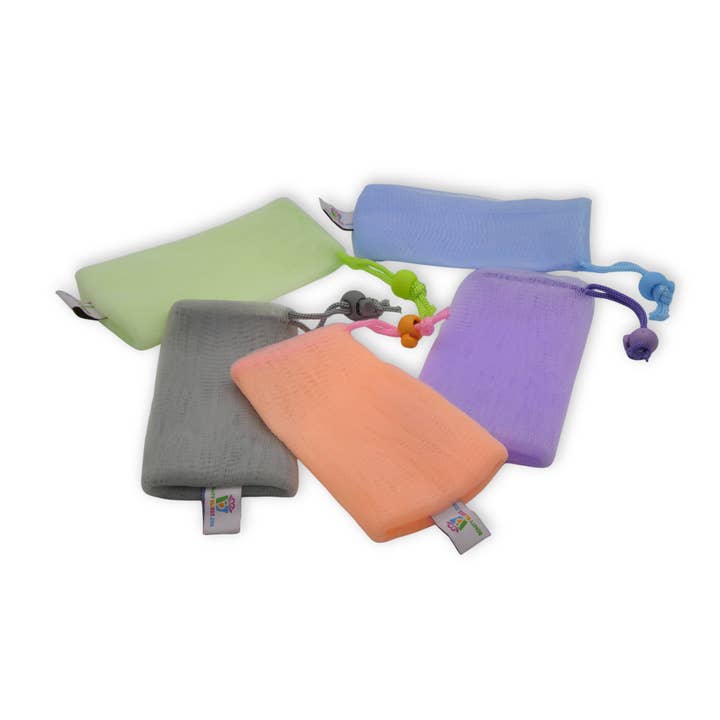 Beauty Blisss - Wholesale Soap Pouch/Sack/Bag - Nylon Mesh Soap Saver Bags with Toggle, 5 and 10 Pack Sets1