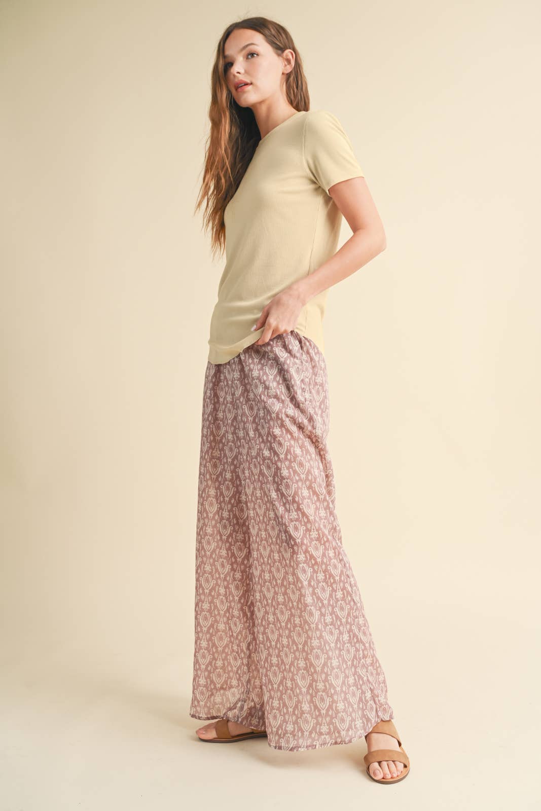 Wishlist Apparel – T-shirt – Mulher por atacado – Camiseta básica canelada de malha / WL18-171462