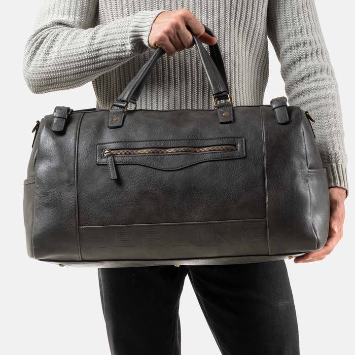 Herling – Saco de viagem - Unissexo por atacado – Herling - Bolsa de viagem vintage grande em couro PU26