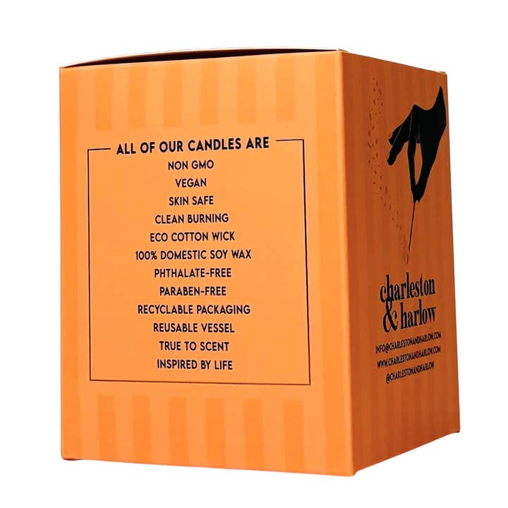 Charleston & Harlow Candle Co. - Wholesale Jar/Filled Candle - Bitchin' Citron Soy Wax Boxed Candle 8oz