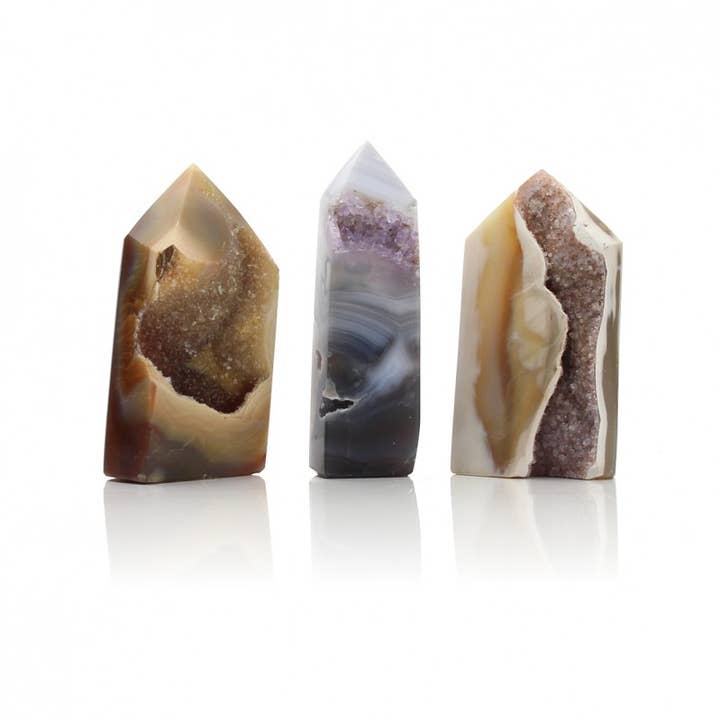 UniArt - Wholesale Spiritual Stone/Crystal - Agate points with crystallization, 300-gram lot4