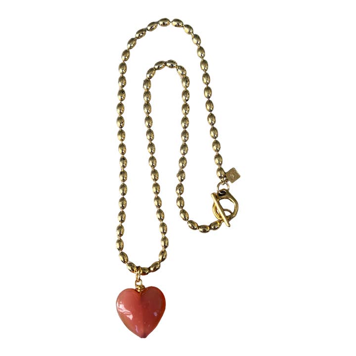 sccollection - Wholesale Pendant/Charm Necklace - Bacio Mini Glass Heart Necklace