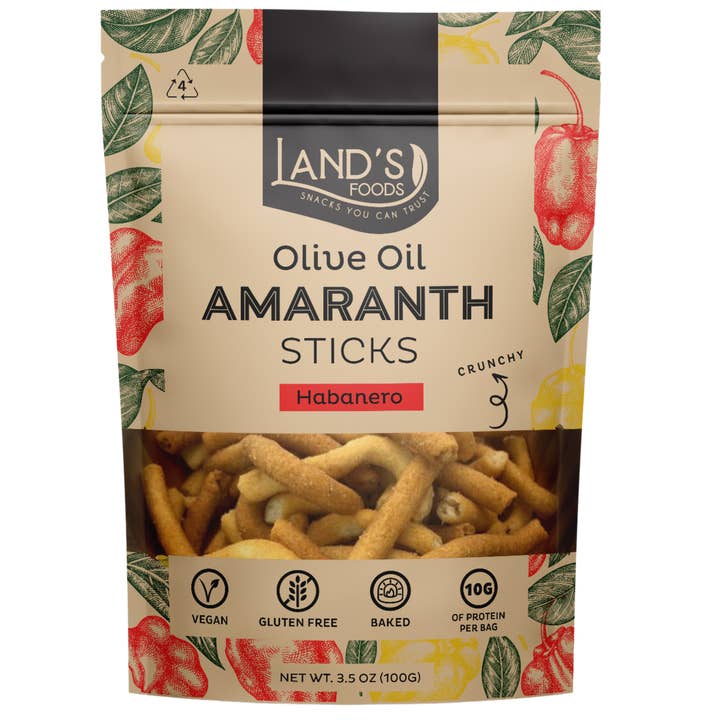 Amaranth Sticks- Habanero for wholesale by Land's Foods