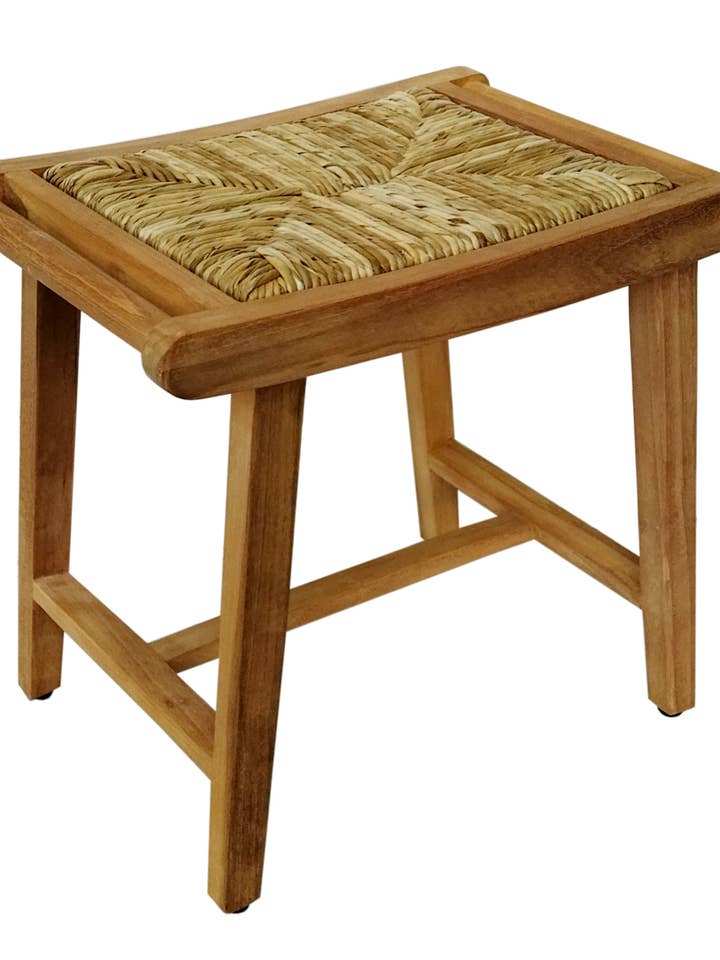 D-Art Collection Teak Cane Stool for wholesale by D-Art Collection