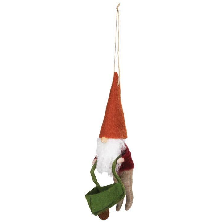 HomArt - Wholesale Ornament - Garden Gnome Ornaments, Felt - Set of 3