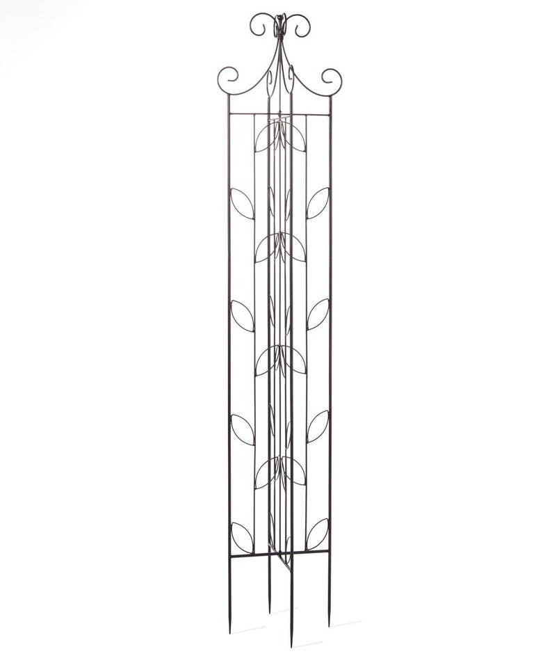 DDecorStore - Wholesale Trellis - Large Black Trellis potted climbing flowers obelisk garden1