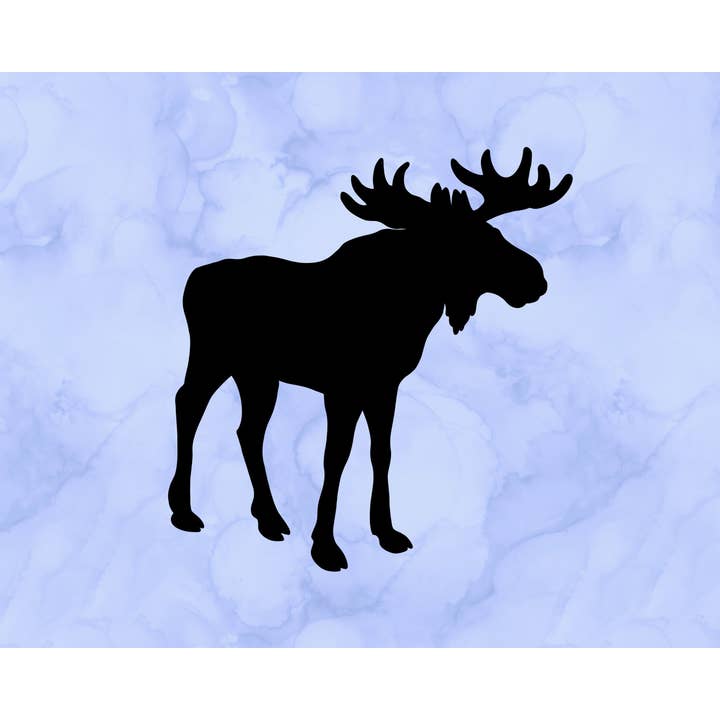 Autocollant Silhouette d'orignal (2") pour la vente par Sticking with You