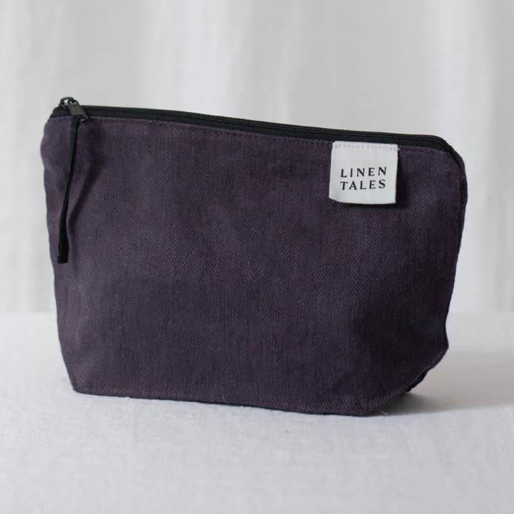 Edizione Limitata Pochette Trucco in Lino Twill Magnetico per la vendita all'ingrosso da parte di Linen Tales (We cover U.S. import duties)