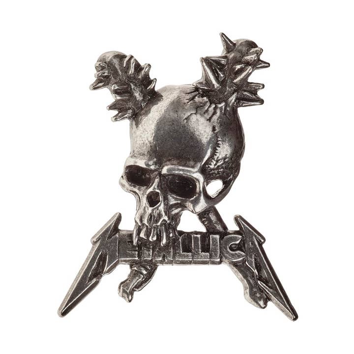 Metallica: Damage Inc. skull (Pin Badge) for wholesale by Alchemy Of England (Alchemy USA Distributor)
