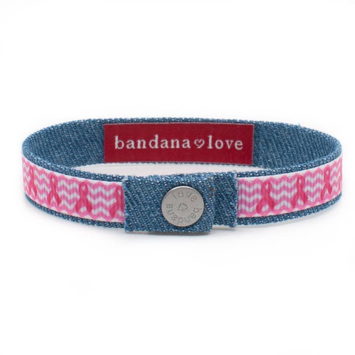 bandana love – wholesale Woven/braided bracelet – Breast Cancer Awareness Band