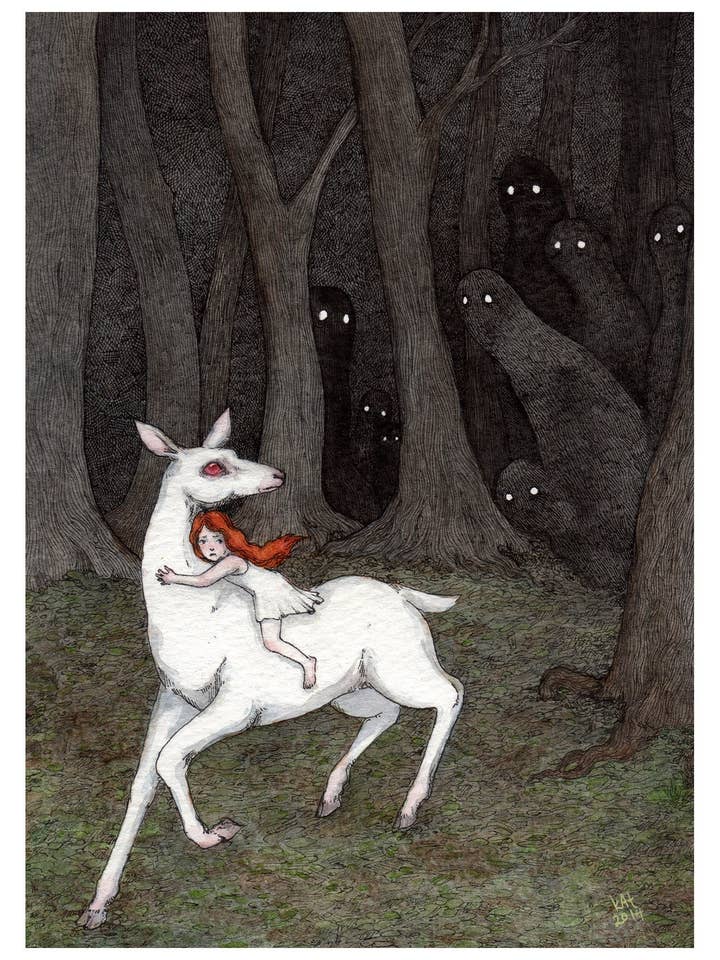 There Are Darker Things Than Shadows in These Woods - 5x7" for wholesale by Stupid Animal Shop