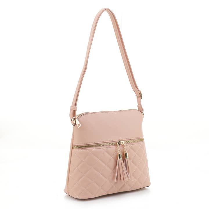 FC20244 Quilted Tapered Dome Crossbody for wholesale by Isabelle Handbags
