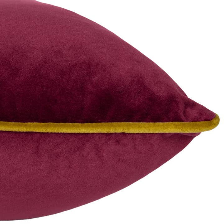 Maroon Moss Meridian Velvet Cushion Maroon/Moss for wholesale on Faire3