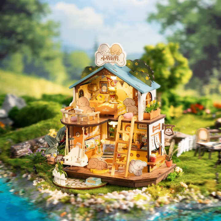 Robotime - Wholesale DIY Craft Kit - DG169 Puppy's Cozy Villa Rolife DIY Miniature House Puzzles11