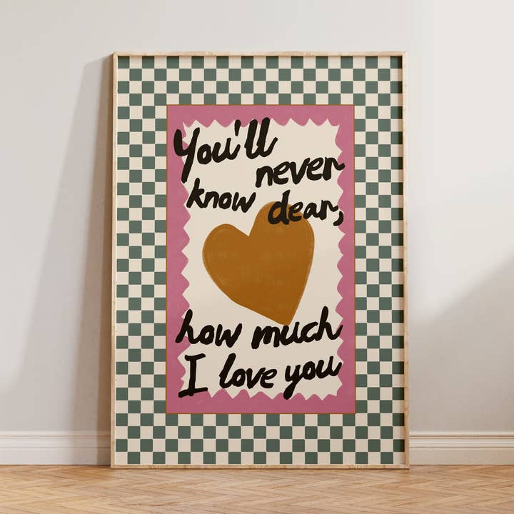 How Much I Love You Plaid Print for wholesale by Lune Club