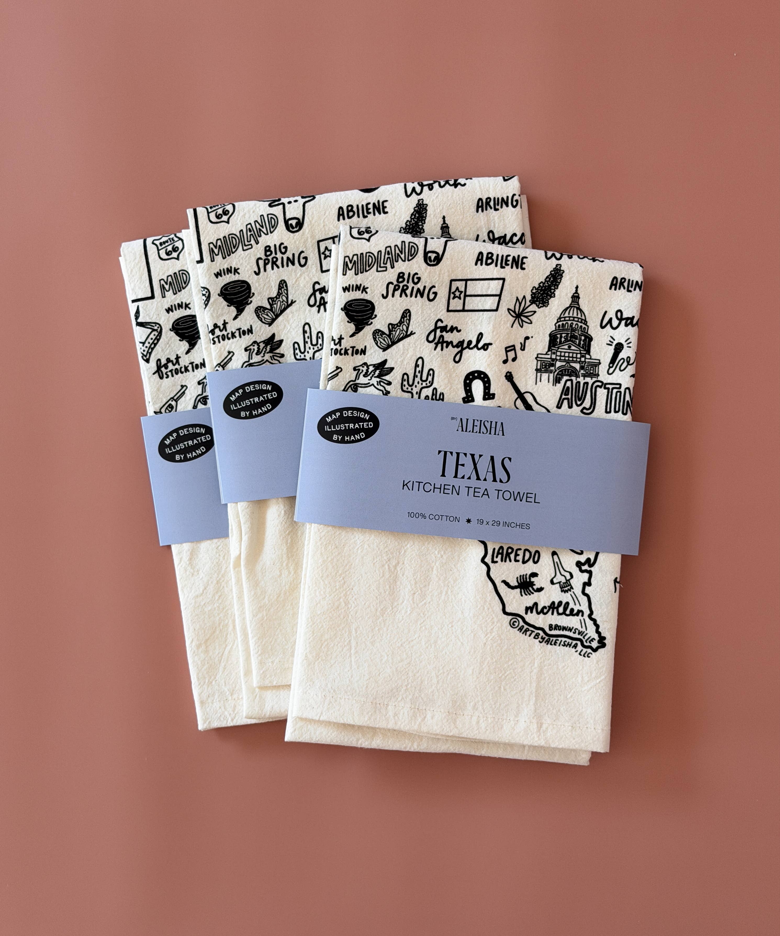 By Aleisha - Wholesale Tea Towel - State of Texas Tea Towel9