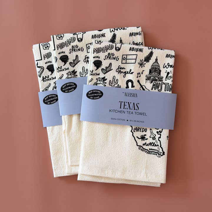 By Aleisha - Wholesale Tea Towel - State of Texas Tea Towel9
