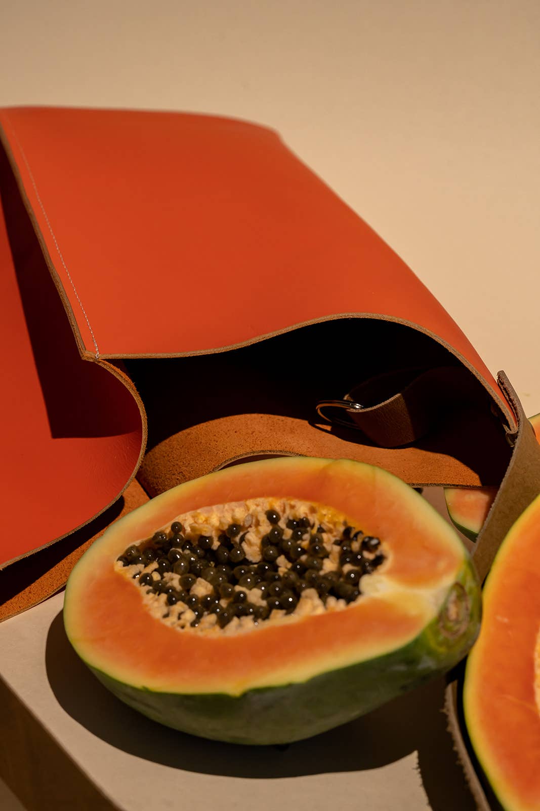 REMOVED BRAND - Wholesale Tote Bag - Women's - Leather Wedge Tote 16inch Papaya orange4