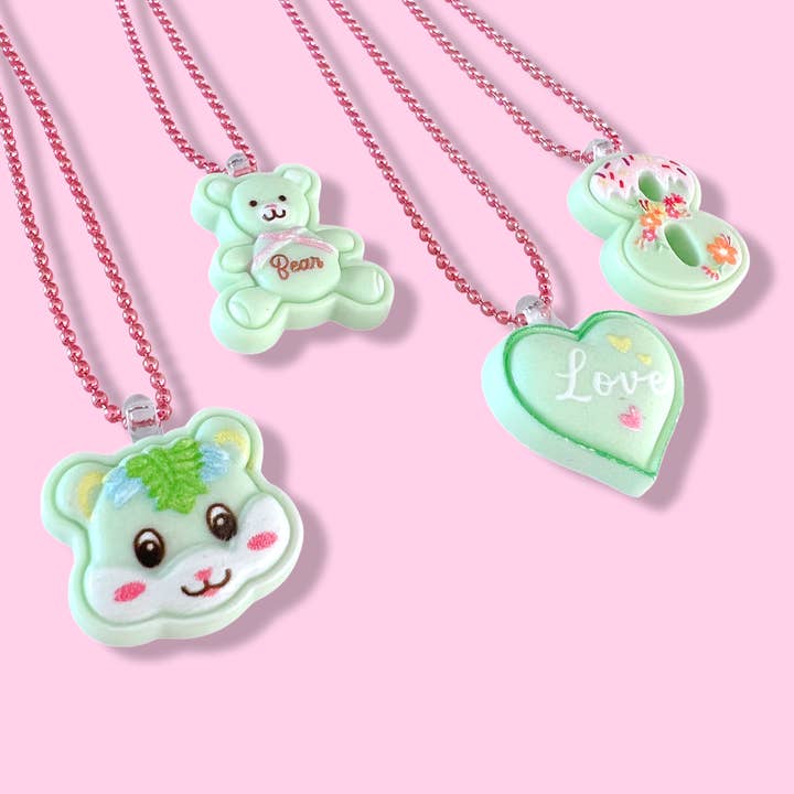 Pop Cutie Color-Coordinated Kids Necklace - Green for wholesale by Pop Cutie Accessories & Gifts