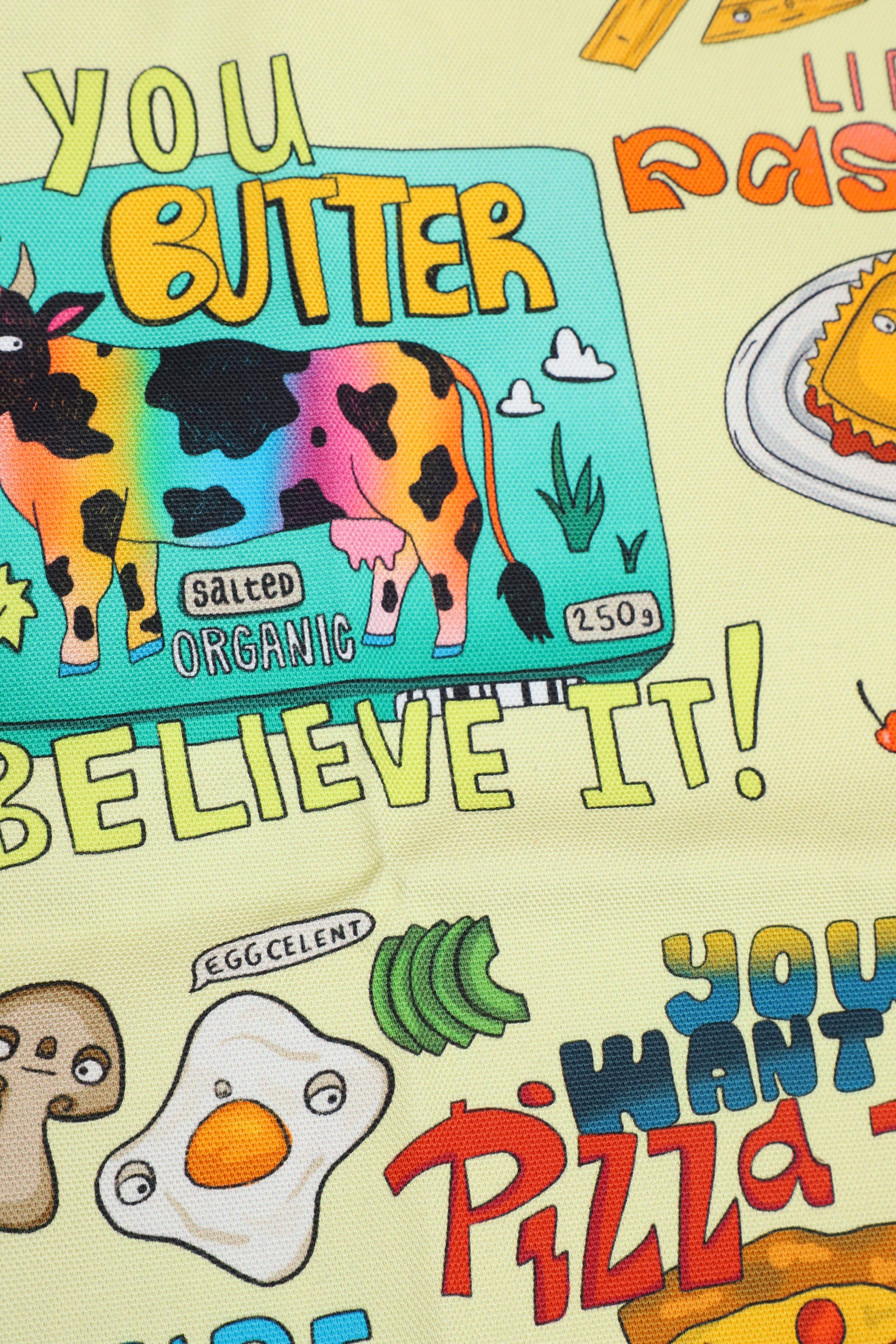 PonkyWots – wholesale Tea towel – PonkyWots Positively Soup-er Foodie Pun Tea Towel6