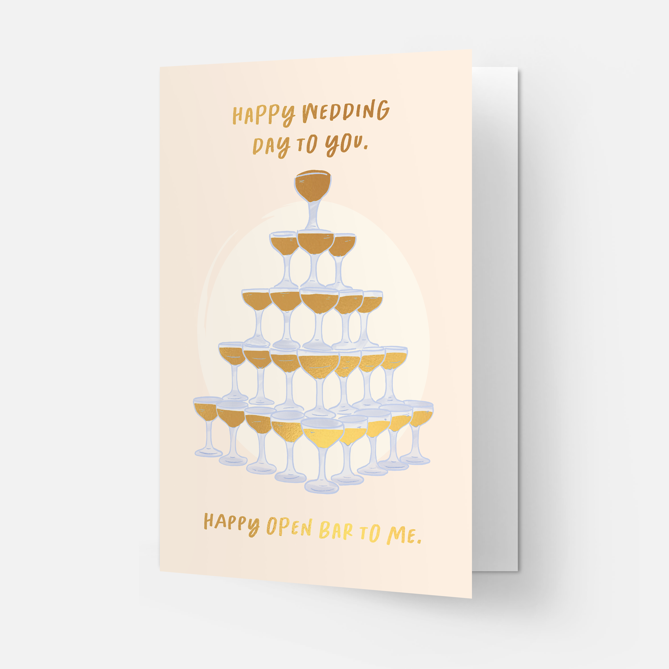 Kaart Blanche - Wholesale Wedding Card - Open bar greeting card1