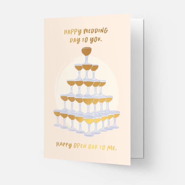 Kaart Blanche – wholesale Wedding card – Open bar greeting card1