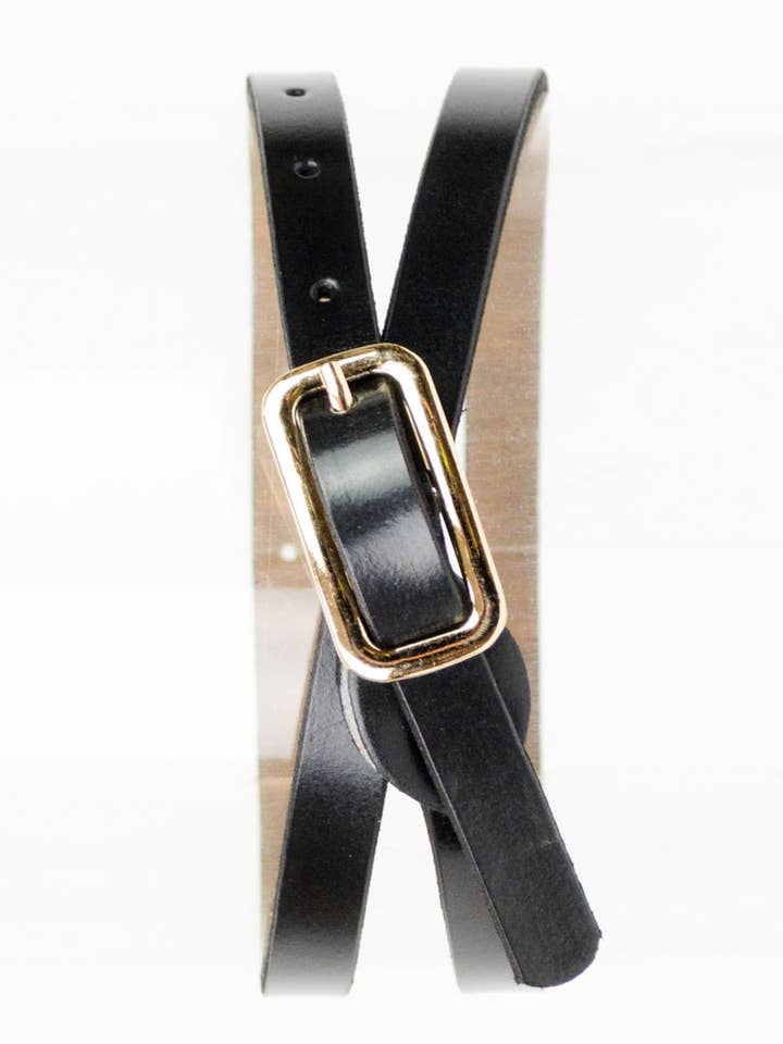 Limet læder firkantet spændebælte for engroshandel hos Leto Accessories