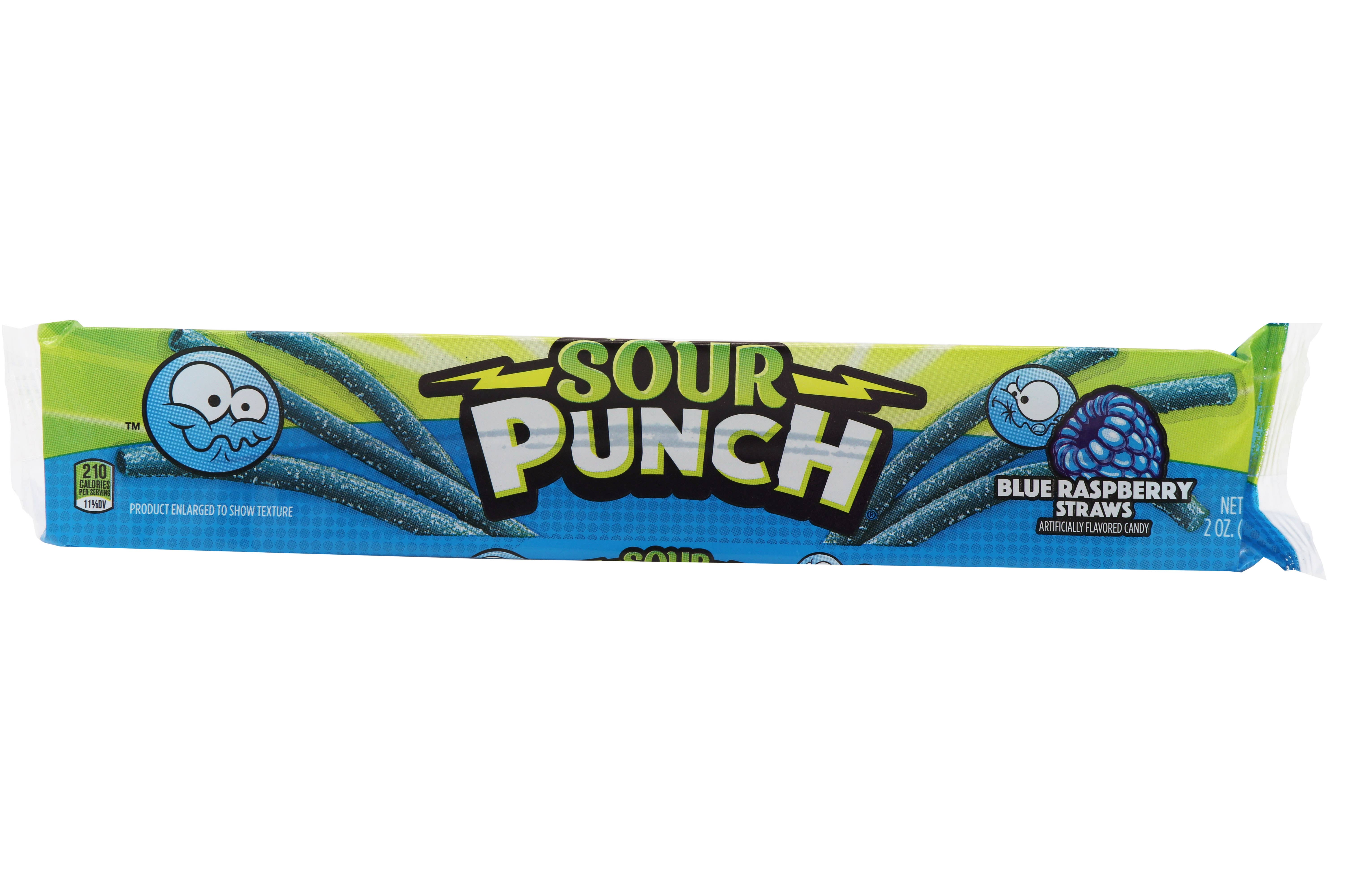 Grandpa Joe's Candy Shop - Wholesale Gummy - Sour Punch Straws Blue Raspberry, 2oz, 24ct Case1