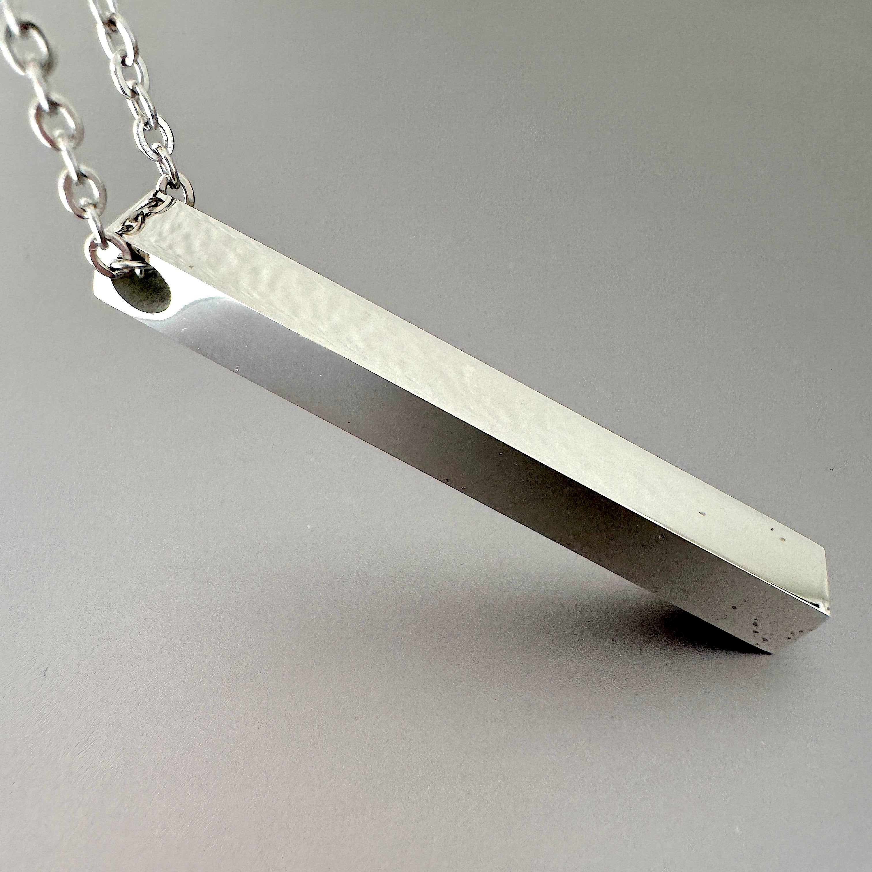 PAXPARIS - Vendita all'ingrosso Collana con ciondolo/pendaglio - Ciondolo a forma di barra da uomo in argento - acciaio inossidabile0