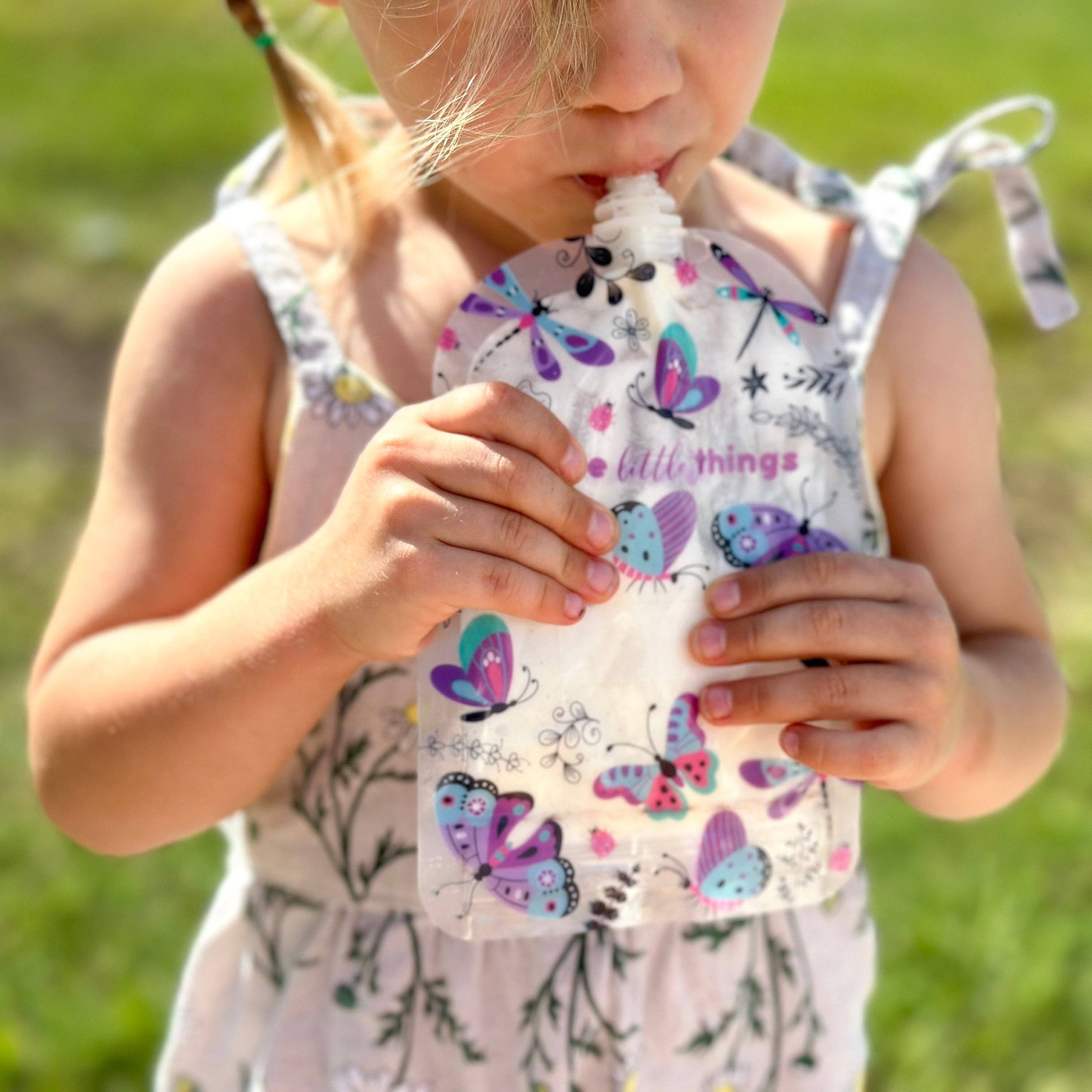 Sinchies - Venta al por mayor Bolsa/envoltorio de alimentos - Bolsas de comida reutilizables Sinchies de 150 ml - Flutterbys1