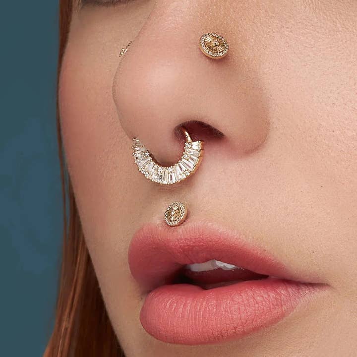 Ascend – Diamond – 14K Gold Threadless End for wholesale by Piercing-zone