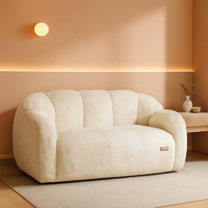Beige Floral Shaped Bean Bag Sofa For Adults Living Room for wholesale on Faire
