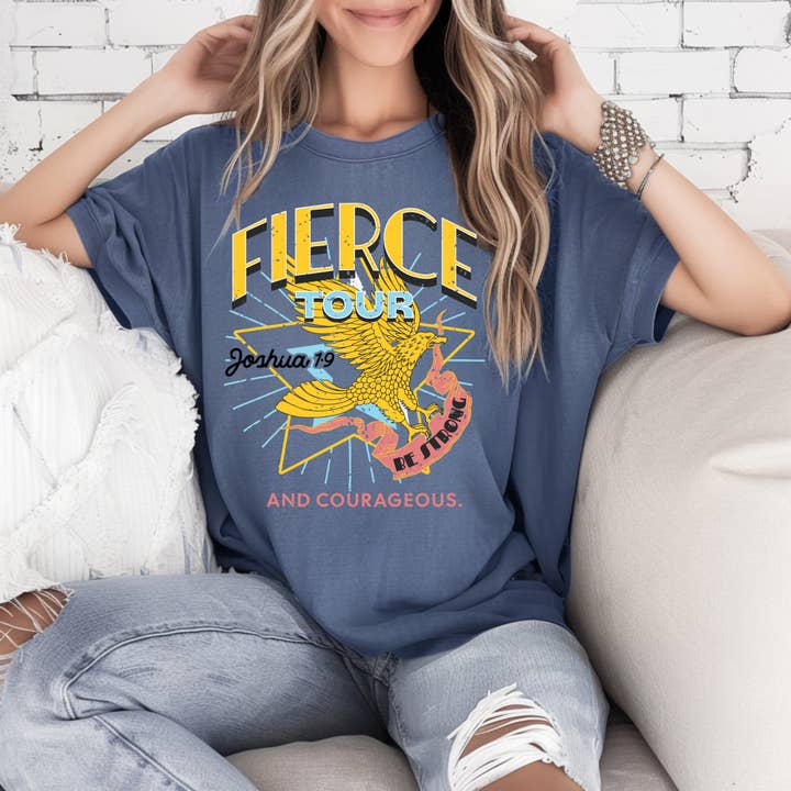 RETRO - BE STRONG AND COURAGEOUS - TSHIRT for wholesale by MdB Designs