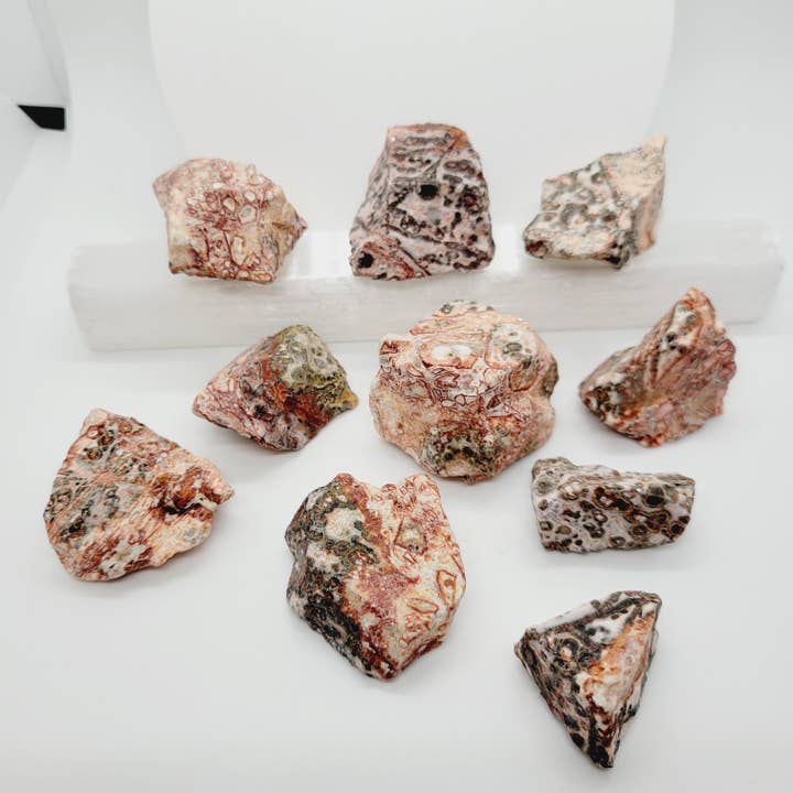 The Raven's Edge - Venta al por mayor Piedras/cristales espirituales - Reiki metafísico de piedra cruda de jaspe de piel de leopardo