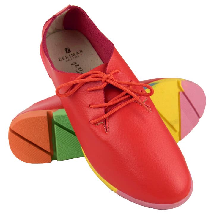 Zerimar Women's Leather Loafers - Comfort Dress Shoes, Red for wholesale by Zerimar 1942