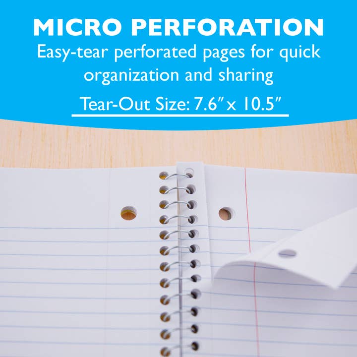BAZIC Products - Wholesale Notebook - Notebook Spiral W/R 3-Subject 120 Ct
