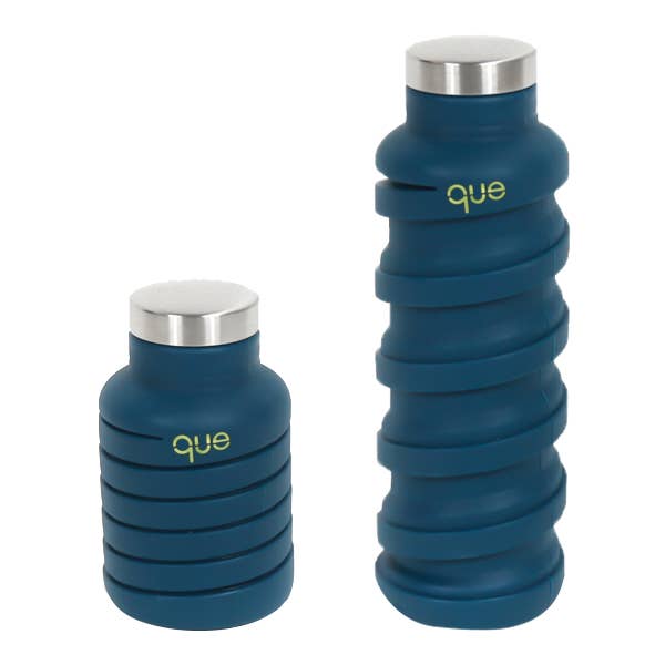 Que Factory – wholesale Water bottle – 20oz Collapsible Water Bottle - Midnight Blue1