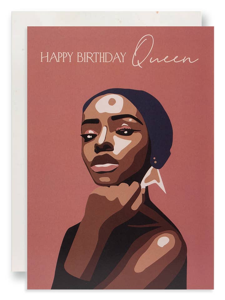 CARTE DE JOYEUX ANNIVERSAIRE, REINE pour la vente par Sanaa GiftShop