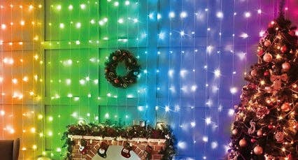 Seasonal LLC - Wholesale String Lights - Vivvi App-Based Customizable, Color-Changing Indoor/Outdoor Curtain Lights, 6ft x 6ft3