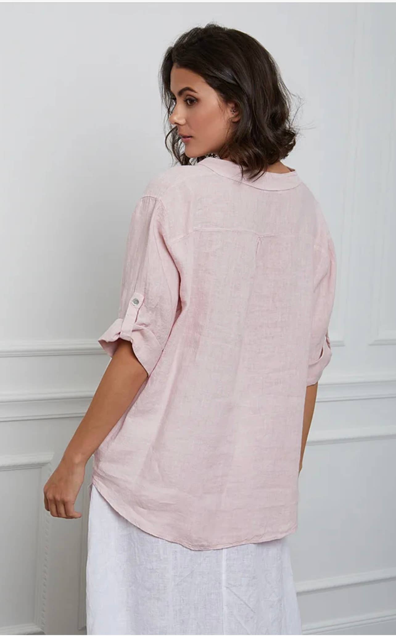 LÉA & LUC - Wholesale Button Down Shirt - Women's - 100% Linen Blouse REF. 636727