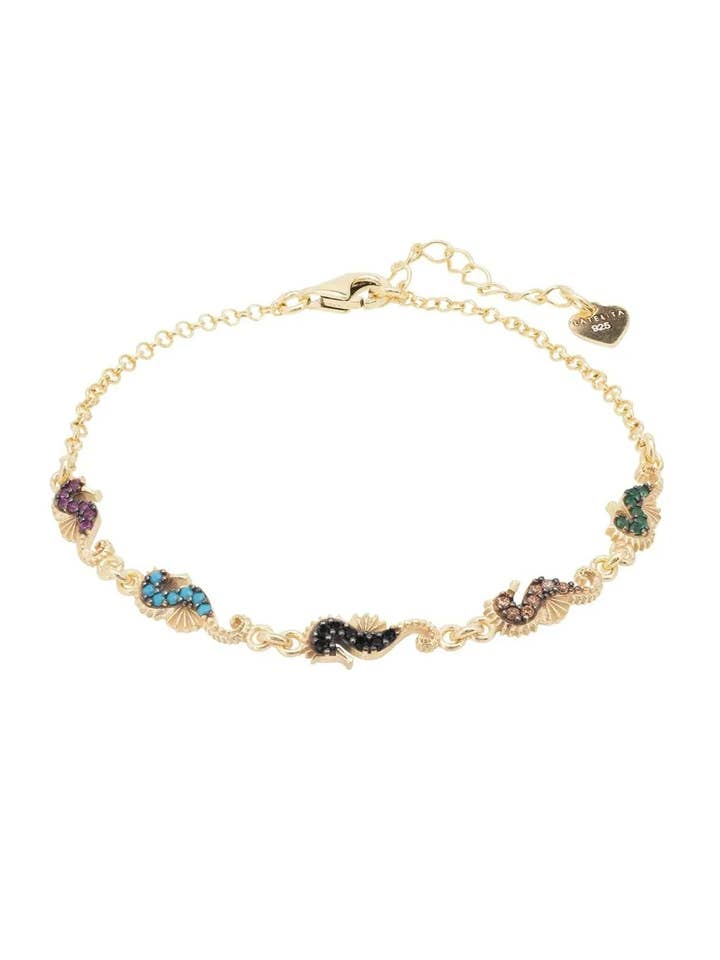 Bracciale Seahorses in oro per la vendita all'ingrosso da parte di Latelita