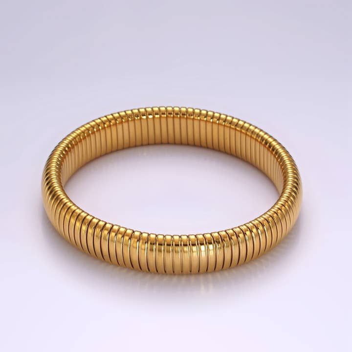 Aim Eternal - Wholesale Bangle Bracelet - Bold Gold Flex sturdy bangle Bracelet Women Waterproof
