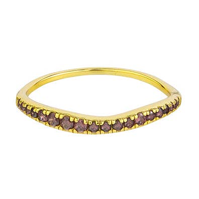 Anillo Cristal Trixie Purple Haze Plata de Ley - Oro para venta al por mayor de Jolie & Deen