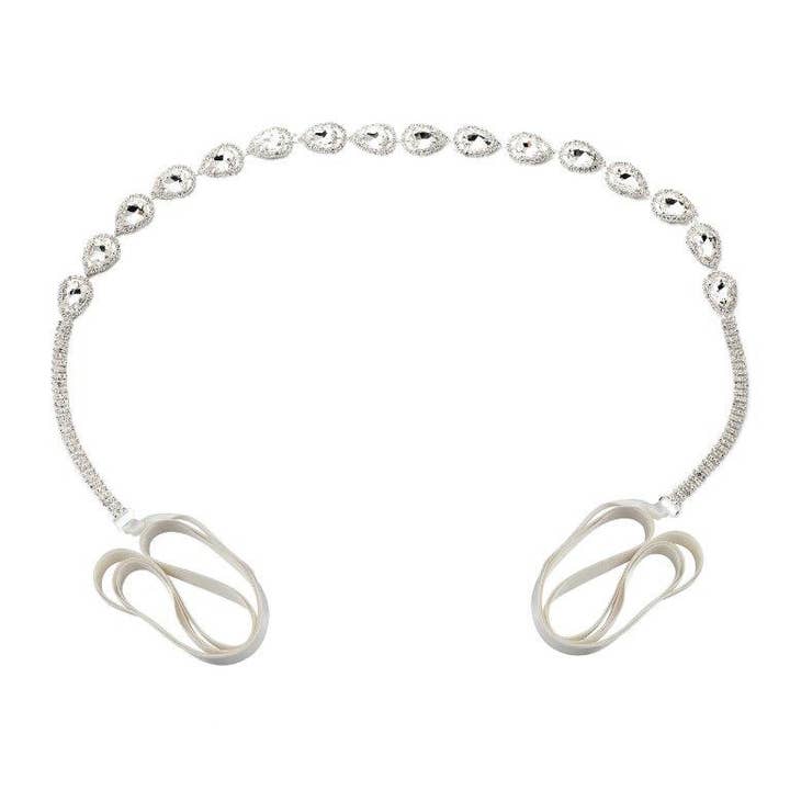 Silver Crystal Silver/crystal Jeweled Belt 59198- for wholesale on Faire3