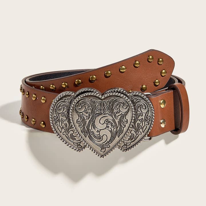 NINEXIS - Wholesale Belt - Women's - CWABE0561_PUNK HEART TOOL BELT WITH RIVETS