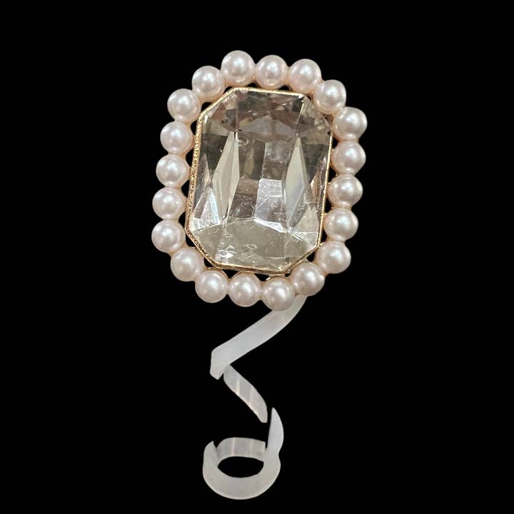 Clear Large Jewel Silicone Straw Topper 10mm for wholesale by Olive Lane Accessories