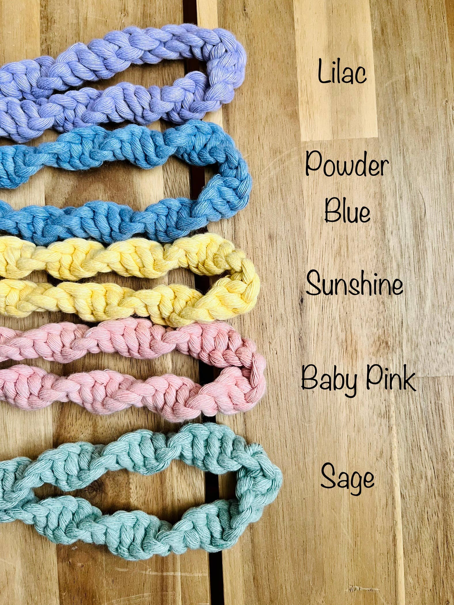 Make My Day Design - Wholesale Keychain - Women's - Spiral Knot Pastel Boho Macrame Wristlet Keychain5