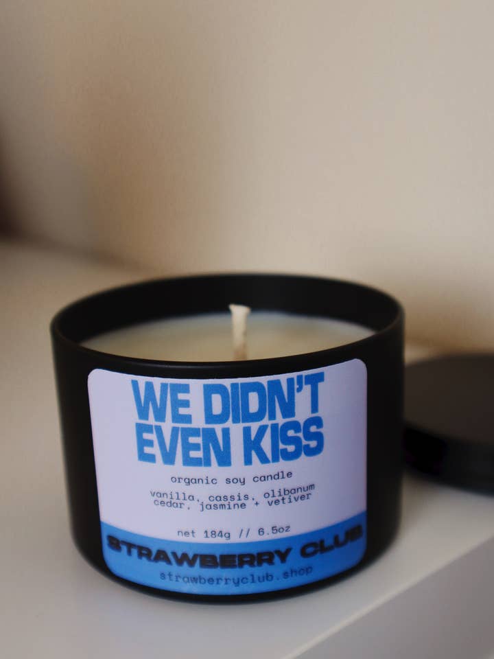 We Didn't Even Kiss Soy Candle for wholesale by Strawberry Club