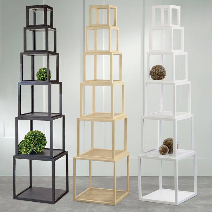 Tripar International - Wholesale Retailer Display Stand/Case - Wood Cube Risers in Set of 3 or Set of 6
